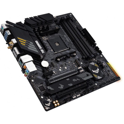 Материнская плата ASUS TUF GAMING B550M-PLUS WIFI II Soc-AM4 AMD B550 4xDDR4 mATX AC`97 8ch(7.1) 2.5Gg RAID+HDMI+DP [TUF GAMING B550M-PLUS WIFI II]