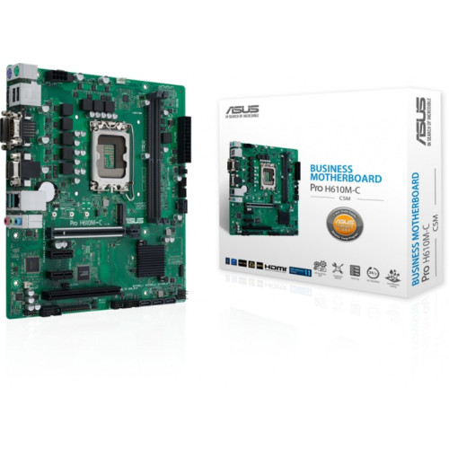 Материнская плата ASUS PRO H610M-C-CSM Soc-1700 Intel H610 2xDDR5 mATX AC`97 8ch(7.1) GbLAN+VGA+DVI+HDMI+DP [PRO H610M-C-CSM]