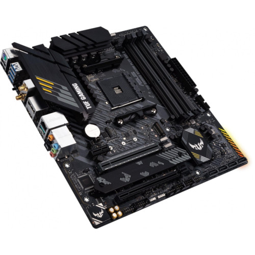 Материнская плата ASUS TUF GAMING B550M-PLUS WIFI II Soc-AM4 AMD B550 4xDDR4 mATX AC`97 8ch(7.1) 2.5Gg RAID+HDMI+DP [TUF GAMING B550M-PLUS WIFI II]