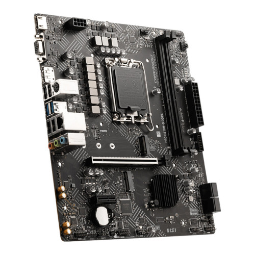 Материнская плата MB MSI INTEL H610 s1700, 2xDDR4(64GB), D-SUB/HDMI 2.1/DP, 1xPCIe 4.0x16, 1xPCIe 3.0, 1xLAN, 4xSATA 6Gb/s, 1xM.2, 1xM.2 E key, 2xUSB 3.2, 4xUSB 2.0, 1xPS/2, mATX Материнская плата MB MSI INTEL H610 s1700, 2xDDR4(64GB), D-SUB/HDMI 2.1/DP, 1xPCIe 4.0x16, 1xPCIe 3.0, 1xLAN, 4xSATA 6Gb/s, 1xM.2, 1xM.2 E key, 2xUSB 3.2, 4xUSB 2.0, 1xPS/2, mATX