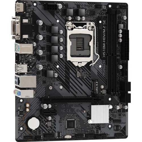 Материнская плата Asrock H510M-HDV/M.2 SE Soc-1200 Intel H470 2xDDR4 mATX AC`97 8ch(7.1) GbLAN+VGA+DVI+HDMI [H510M-HDV/M.2 SE]