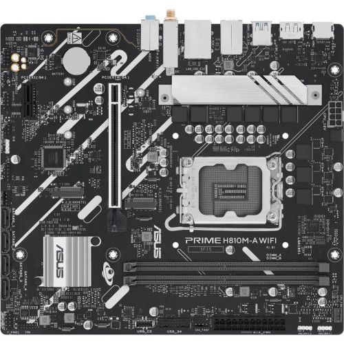 Материнская плата Asus PRIME H810M-A WIFI Soc-1851 Intel H810 2xDDR5 mATX AC`97 8ch(7.1) GbLAN RAID+HDMI+DP