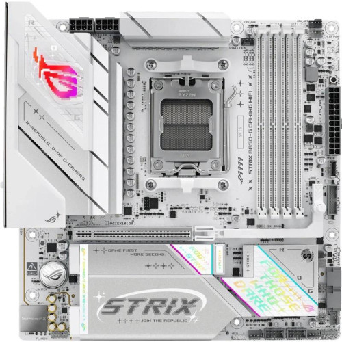 Материнская плата Asus ROG STRIX B850-G GAMING WIFI SocketAM5 AMD B850 4xDDR5 mATX AC`97 8ch(7.1) 2.5Gg RAID+HDMI+DP