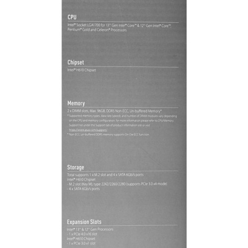 Материнская плата ASUS PRIME H610M-D Soc-1700 Intel H610 2xDDR5 mATX AC`97 8ch(7.1) GbLAN+VGA+HDMI [PRIME H610M-D]