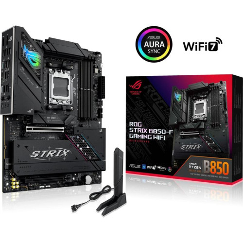 Материнская плата Asus ROG STRIX B850-F GAMING WIFI SocketAM5 AMD B850 4xDDR5 ATX AC`97 8ch(7.1) 2.5Gg RAID+HDMI+DP