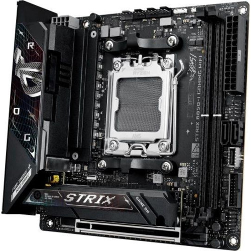 Материнская плата Asus ROG STRIX B850-I GAMING WIFI SocketAM5 AMD B850 2xDDR5 mini-ITX AC`97 8ch(7.1) 2.5Gg RAID+HDMI Материнская плата Asus ROG STRIX B850-I GAMING WIFI SocketAM5 AMD B850 2xDDR5 mini-ITX AC`97 8ch(7.1) 2.5Gg RAID+HDMI