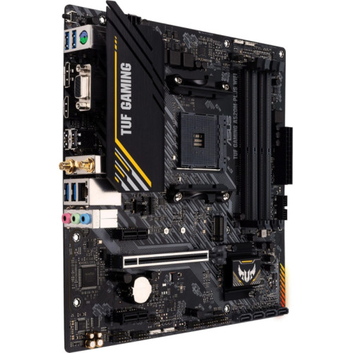 Материнская плата ASUS TUF GAMING A520M-PLUS WIFI Soc-AM4 AMD A520 4xDDR4 mATX AC`97 8ch(7.1) 2xGgE RAID+VGA+HDMI+DP [TUF GAMING A520M-PLUS WIFI]