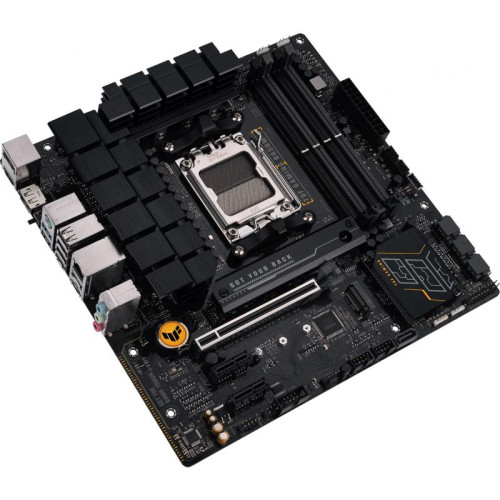 Материнская плата ASUS TUF GAMING B650M-E SocketAM5 AMD B650 4xDDR5 mATX AC`97 8ch(7.1) 2.5Gg RAID+HDMI+DP [TUF GAMING B650M-E]