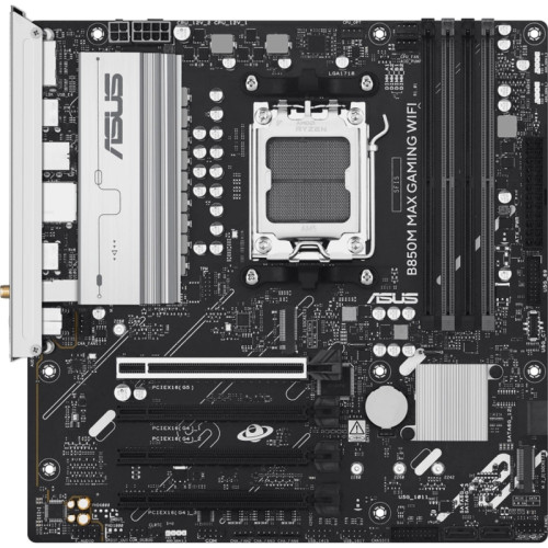 Материнская плата Asus B850M MAX GAMING WIFI SocketAM5 AMD B850 4xDDR5 mATX AC`97 8ch(7.1) GbLAN RAID+HDMI+DP Материнская плата Asus B850M MAX GAMING WIFI SocketAM5 AMD B850 4xDDR5 mATX AC`97 8ch(7.1) GbLAN RAID+HDMI+DP