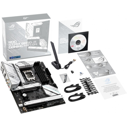 Материнская плата ASUS ROG STRIX B660-A GAMING WIFI D4 Soc-1700 Intel B660 4xDDR4 ATX AC`97 8ch(7.1) 2.5Gg RAID+HDMI+DP [ROG STRIX B660-A GAMING WIFI D]