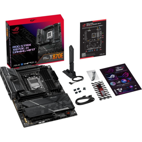 Материнская плата Asus ROG STRIX X870E-H GAMING WIFI7 SocketAM5 AMD X870E 4xDDR5 ATX AC`97 8ch(7.1) 5Gigabit RAID+HDMI Материнская плата Asus ROG STRIX X870E-H GAMING WIFI7 SocketAM5 AMD X870E 4xDDR5 ATX AC`97 8ch(7.1) 5Gigabit RAID+HDMI
