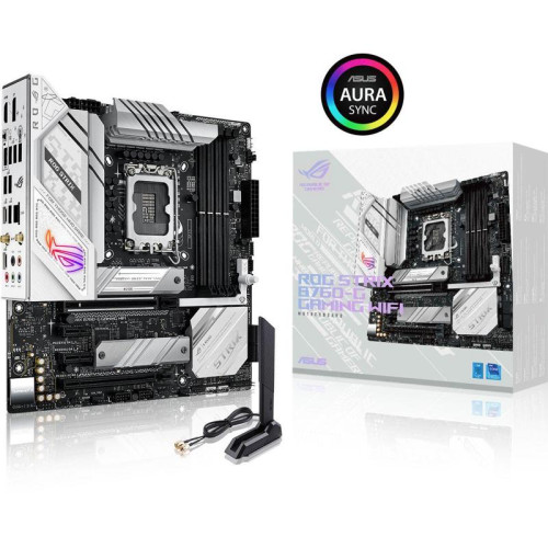 Материнская плата ASUS ROG STRIX B760-G GAMING WIFI Soc-1700 Intel B760 4xDDR5 mATX AC`97 8ch(7.1) 2.5Gg RAID+HDMI+DP [ROG STRIX B760-G GAMING WIFI]