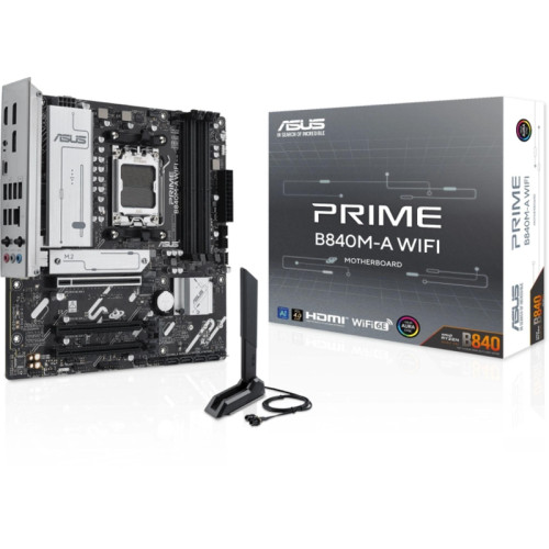 Материнская плата Asus PRIME B840M-A WIFI SocketAM5 AMD B840 4xDDR5 mATX AC`97 8ch(7.1) 2.5Gg RAID+HDMI+DP Материнская плата Asus PRIME B840M-A WIFI SocketAM5 AMD B840 4xDDR5 mATX AC`97 8ch(7.1) 2.5Gg RAID+HDMI+DP