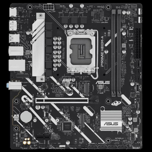 Материнская плата ASUS PRIME H810M-A-CSM LGA1851 mATX 2xDDR5 PCIEx16 PCIEx1 2xM.2 DP HDMI GLAN