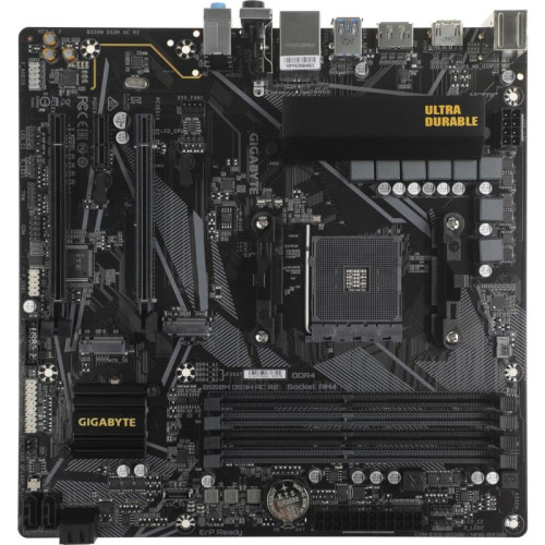 Материнская плата Gigabyte B550M DS3H AC R2 Soc-AM4 AMD B550 4xDDR4 mATX AC`97 8ch(7.1) GbLAN RAID+HDMI+DP