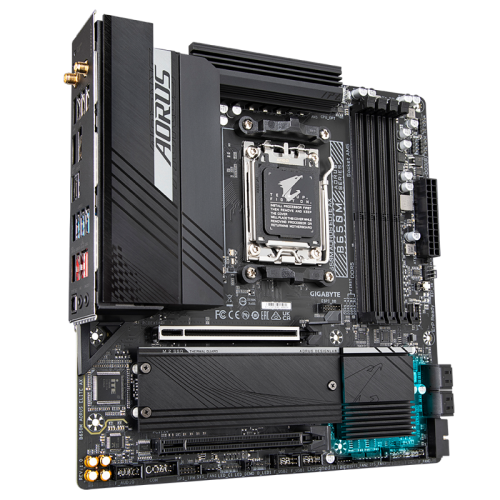 Материнская плата MB GIGABYTE AMD B650 sAM5, 4xDDR5(192GB), HDMI 2.1/DP, 2xPCIe 4.0x16, 1xLAN (2.5GbE), Wi-Fi, BT, 4xSATA 6Gb/s, 2xM.2, 1xUSB-C, 7xUSB 3.2, 4xUSB 2.0, mATX