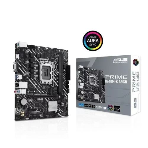 Материнская плата/ PRIME H610M-K ARGB//LGA1700 H610 U32 GEN 1 M.2 AURA MB Материнская плата/ PRIME H610M-K ARGB//LGA1700 H610 U32 GEN 1 M.2 AURA MB
