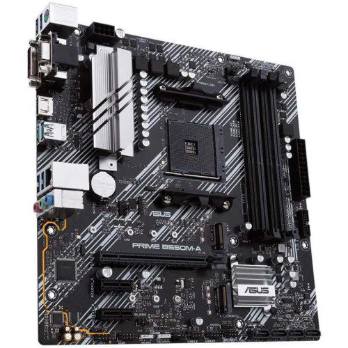 Материнская плата ASUS PRIME B550M-A Soc-AM4 AMD B550 4xDDR4 mATX AC`97 8ch(7.1) GbLAN RAID+VGA+DVI+HDMI [PRIME B550M-A]
