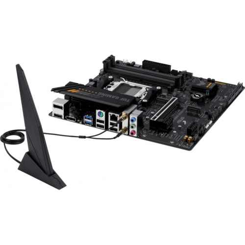 Материнская плата ASUS TUF GAMING A620M-PLUS WIFI SocketAM5 AMD A620 4xDDR5 mATX AC`97 8ch(7.1) 2.5Gg RAID+HDMI+DP [TUF GAMING A620M-PLUS WIFI]