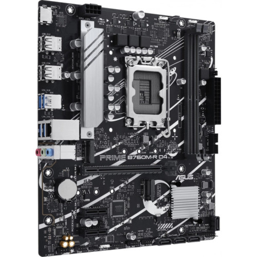 Материнская плата ASUS PRIME B760M-R D4 Soc-1700 Intel B760 2xDDR4 mATX AC`97 8ch(7.1) 2.5Gg RAID+HDMI [PRIME B760M-R D4]