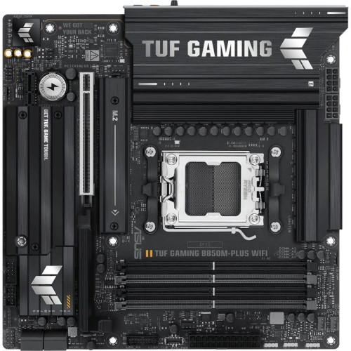 Материнская плата Asus TUF GAMING B850M-PLUS WIFI SocketAM5 AMD B850 4xDDR5 mATX AC`97 8ch(7.1) 2.5Gg RAID+HDMI+DP