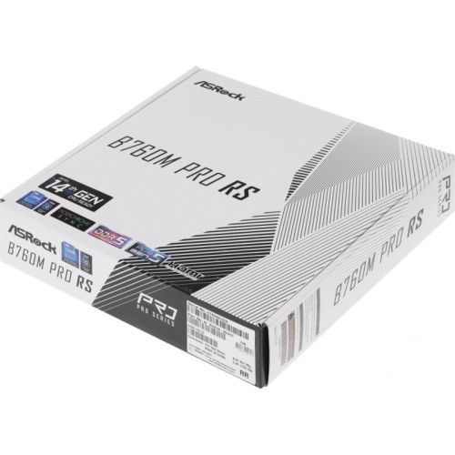 Материнская плата Asrock B760M PRO RS Soc-1700 Intel B760 4xDDR5 mATX AC`97 8ch(7.1) 2.5Gg RAID+HDMI+DP [B760M PRO RS]