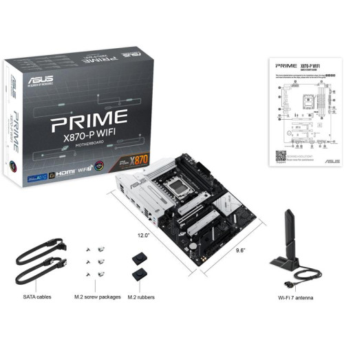 Материнская плата ASUS PRIME X870-P WIFI SocketAM5 AMD X870 4xDDR5 ATX AC`97 8ch(7.1) 2.5Gg RAID+HDMI [PRIME X870-P WIFI]