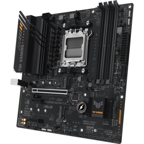 Материнская плата ASUS TUF GAMING A620M-PLUS SocketAM5 AMD A620 4xDDR5 mATX AC`97 8ch(7.1) 2.5Gg RAID+HDMI+DP [TUF GAMING A620M-PLUS]