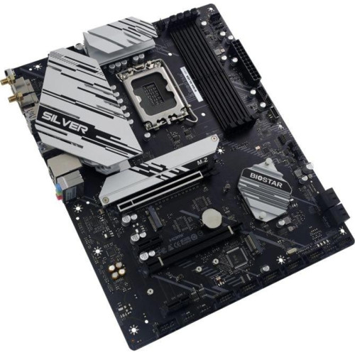 Материнская плата Biostar B760A-Silver  Soc-1700 Intel B760 4xDDR5 ATX AC`97 8ch(7.1) 2.5Gg RAID+VGA+HDMI+DP [B760A-SILVER]