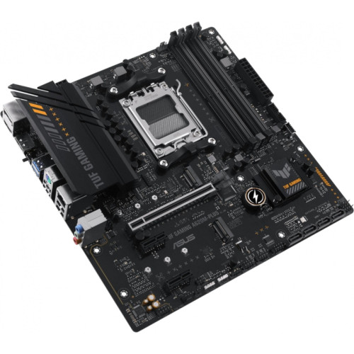 Материнская плата ASUS TUF GAMING A620M-PLUS SocketAM5 AMD A620 4xDDR5 mATX AC`97 8ch(7.1) 2.5Gg RAID+HDMI+DP [TUF GAMING A620M-PLUS]