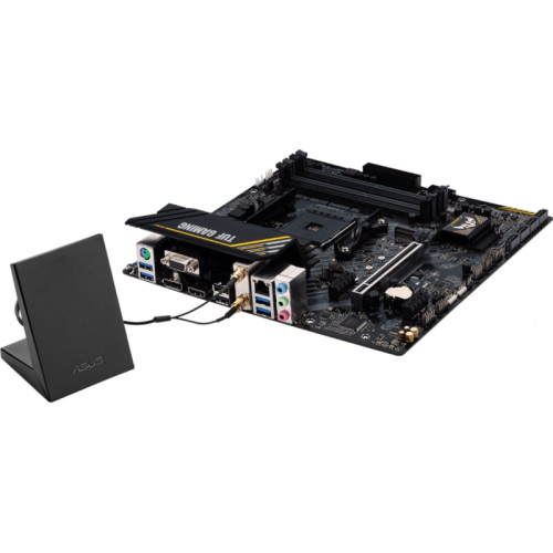 Материнская плата ASUS TUF GAMING A520M-PLUS WIFI Soc-AM4 AMD A520 4xDDR4 mATX AC`97 8ch(7.1) 2xGgE RAID+VGA+HDMI+DP [TUF GAMING A520M-PLUS WIFI]
