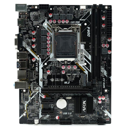 Материнская плата Afox IH410D4-MA5-V4 LGA1200 mATX 2xDDR4 PCIEx16 2xPCIEx1 M.2 HDMI VGA