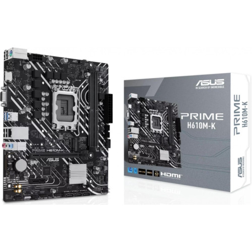 Материнская плата ASUS PRIME H610M-K Soc-1700 Intel H610 2xDDR5 mATX AC`97 8ch(7.1) GbLAN+VGA+HDMI [PRIME H610M-K]
