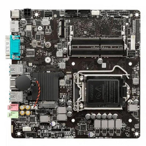 Материнская плата MSI H510TI-S09 H510, LGA1200, 2*DDR4, 1*M.2, 4*USB3.2Gen1, 3*USB2.0, 2*SATA3.0, 1G, VGA, HDMI, Mini-ITX, BULK