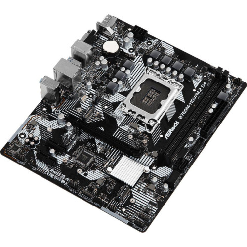 Материнская плата Asrock B760M-HDV/M.2 D4 Soc-1700 Intel B760 2xDDR4 mATX AC`97 8ch(7.1) GbLAN RAID+VGA+HDMI+DP [B760M-HDV/M.2 D4]