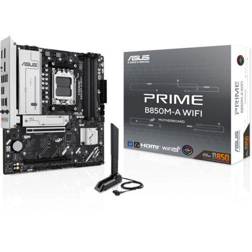 Материнская плата Asus PRIME B850M-A WIFI SocketAM5 AMD B850 4xDDR5 mATX AC`97 8ch(7.1) 2.5Gg RAID+VGA+HDMI+DP