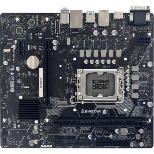 Материнская плата Biostar H610MH D5 Soc-1700 Intel H610 2xDDR5 mATX AC`97 8ch(7.1) GbLAN RAID+VGA+HDMI [H610MH D5]