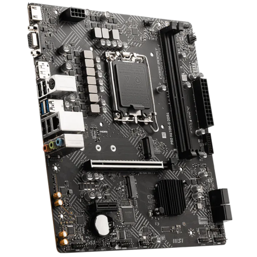 Материнская плата MSI PRO H610M-G H610, LGA1700, 2*DDR5, 1*PCIEx16, 1*PCIEx1, 1*M.2, 4*USB3.2Gen1, 6*USB2.0, 4*SATA3.0, 1G, VGA, DP, HDMI, M-ATX, BULK Материнская плата MSI PRO H610M-G H610, LGA1700, 2*DDR5, 1*PCIEx16, 1*PCIEx1, 1*M.2, 4*USB3.2Gen1, 6*USB2.0, 4*SATA3.0, 1G, VGA, DP, HDMI, M-ATX, BULK