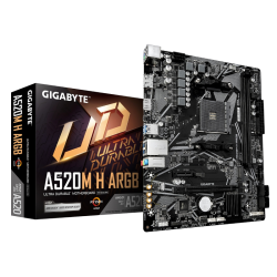 Материнская плата Gigabyte A520M H ARGB A520, AM4, 2*DDR4, 1*PCIEx16, 1*PCIEx1, 1*M.2, 6*USB3.2Gen1, 6*USB2.0, 4*SATA3.0, 1G, DP, HDMI, M-ATX, RTL