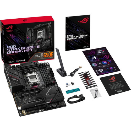 Материнская плата ASUS ROG STRIX B650E-E GAMING WIFI SocketAM5 AMD B650 4xDDR5 ATX AC`97 8ch(7.1) 2.5Gg RAID+HDMI+DP [ROG STRIX B650E-E GAMING WIFI]