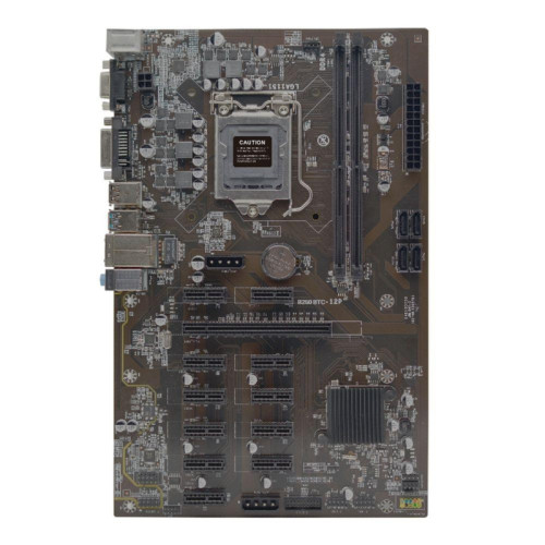 Материнская плата Afox AFB250-BTC12EX RTL LGA1151 ATX 2xDDR4 PCIEx16 11xPCIEx1 DVI VGA (783767)