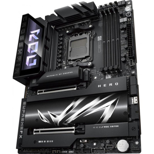 Материнская плата ASUS ROG CROSSHAIR X870E HERO SocketAM5 AMD X870 4xDDR5 ATX AC`97 8ch(7.1) 5Gigabit + 2.5Gigabit Ethernet RAID+HDMI [ROG CROSSHAIR X870E HERO]