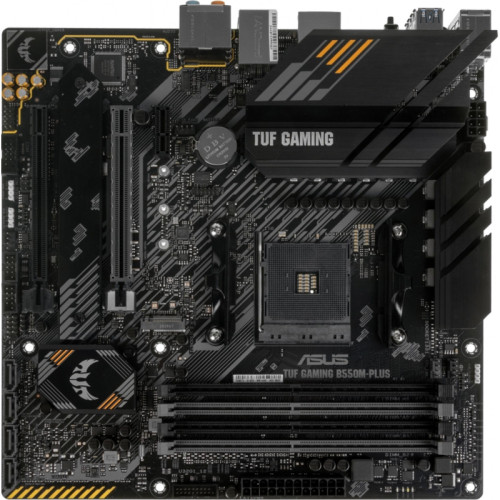 Материнская плата ASUS TUF GAMING B550M-PLUS Soc-AM4 AMD B550 4xDDR4 mATX AC`97 8ch(7.1) 2.5Gg RAID+HDMI+DP [TUF GAMING B550M-PLUS]
