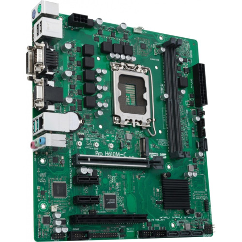 Материнская плата ASUS PRO H610M-C-CSM Soc-1700 Intel H610 2xDDR5 mATX AC`97 8ch(7.1) GbLAN+VGA+DVI+HDMI+DP [PRO H610M-C-CSM]