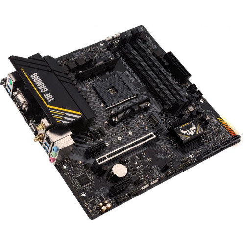 Материнская плата ASUS TUF GAMING A520M-PLUS WIFI Soc-AM4 AMD A520 4xDDR4 mATX AC`97 8ch(7.1) 2xGgE RAID+VGA+HDMI+DP [TUF GAMING A520M-PLUS WIFI]