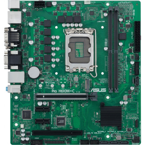 Материнская плата ASUS PRO H610M-C-CSM Soc-1700 Intel H610 2xDDR5 mATX AC`97 8ch(7.1) GbLAN+VGA+DVI+HDMI+DP [PRO H610M-C-CSM]