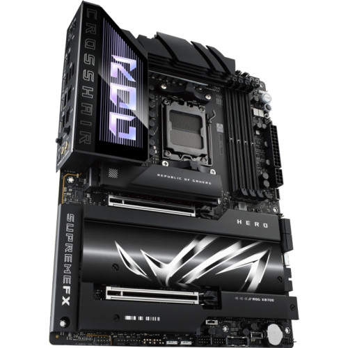 Материнская плата ASUS ROG CROSSHAIR X870E HERO SocketAM5 AMD X870 4xDDR5 ATX AC`97 8ch(7.1) 5Gigabit + 2.5Gigabit Ethernet RAID+HDMI [ROG CROSSHAIR X870E HERO]