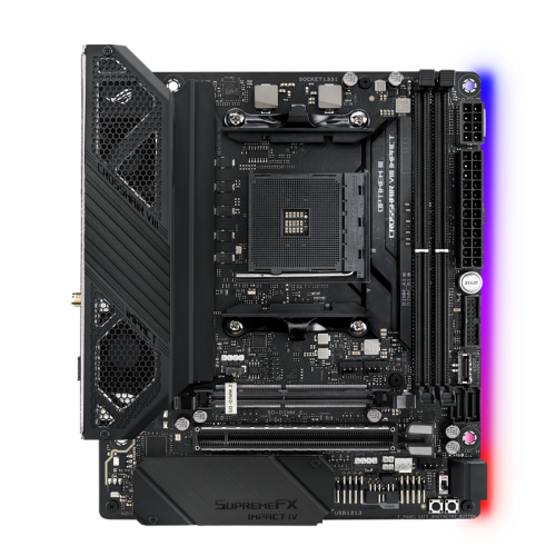 Материнская плата ASUS ROG CROSSHAIR VIII IMPACT X570 AM4 mini-DTX 2xDDR4 PCIEx16 2xM.2 USB-C GLAN Wi-Fi 6 {6}