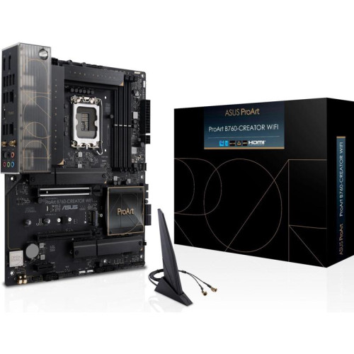 Материнская плата ASUS PROART B760-CREATOR WIFI Soc-1700 Intel B760 4xDDR5 ATX AC`97 8ch(7.1) 1 x 2.5Gigabit + Gigabit Ethernet RAID+HDMI+DP [PROART B760-CREATOR WIFI]