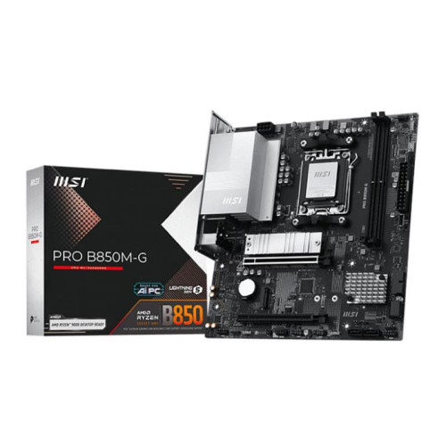 Материнская плата MSI PRO B850M-G SocketAM5 AMD B850 2xDDR5 mATX AC`97 8ch(7.1) 5Gigabit RAID+HDMI+DP